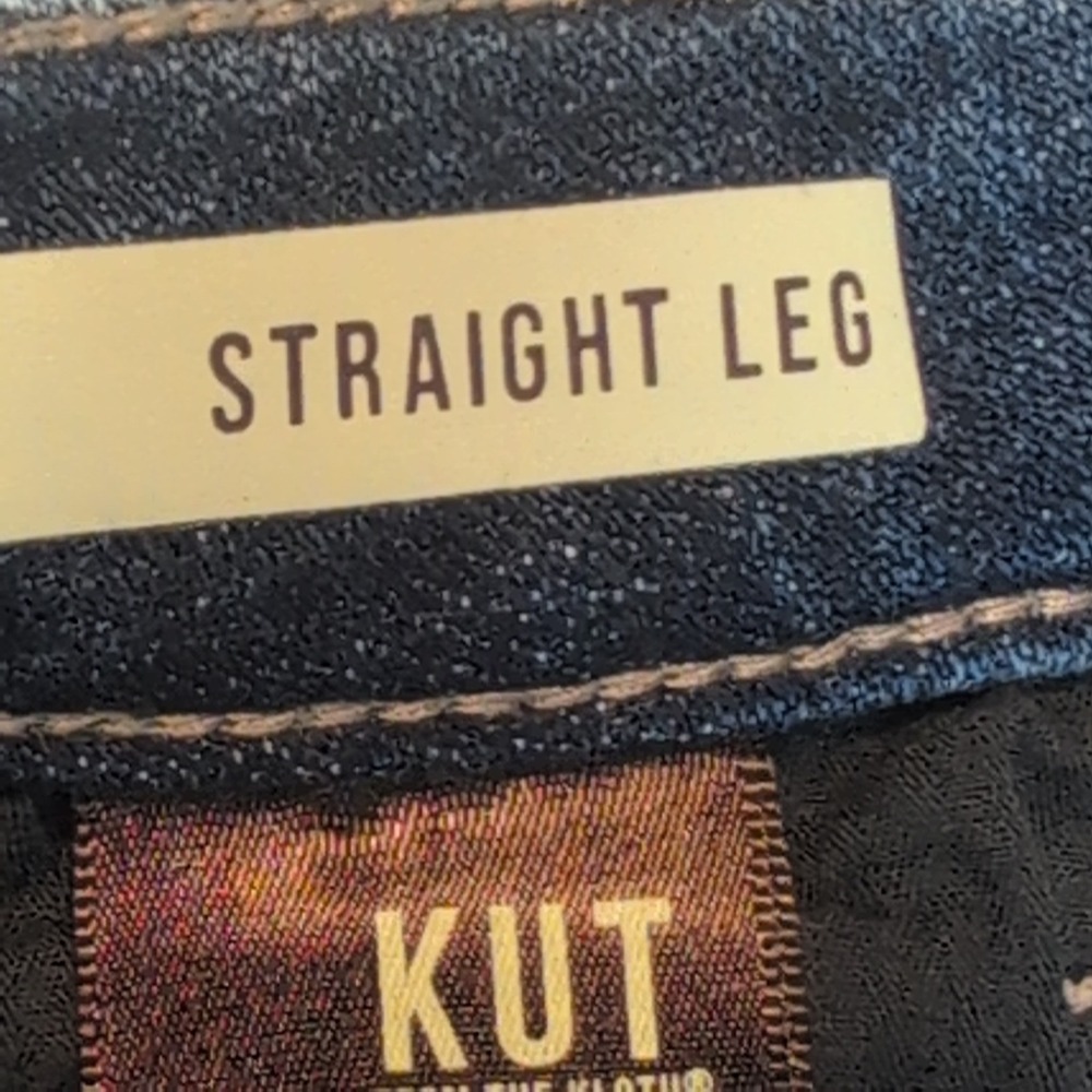 KUT from the Kloth Straight Leg Jeans Dark Wash Blue SP333MA2 Womens 6 - Picture 8 of 15